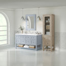 James Martin Breckenridge Linen Cabinet, Whitewashed Oak