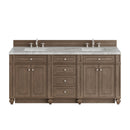 James Martin Bristol 72" Double Bathroom Vanity, Whitewashed Walnut