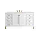 James Martin Chicago 60" Single Bathroom Vanity, Glossy White