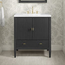 James Martin Myrrin 30" Single Bathroom Vanity, Carbon Oak
