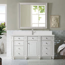 James Martin Bristol 60" Single Bathroom Vanity, Bright White