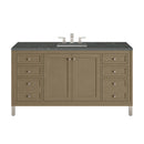 James Martin Chicago 60" Single Bathroom Vanity, Walnut Whisper