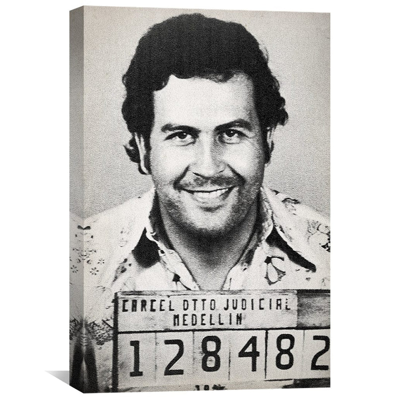 Pablo Mugshot Black Canvas