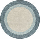 Padada Green Bordered Cream Wool Rug