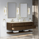 James Martin Allamari 72" Floating Double Bathroom Vanity, Sable