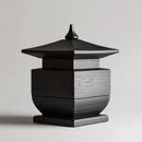 GobekUsa Black Snake Pattern Vase with Gold Accents