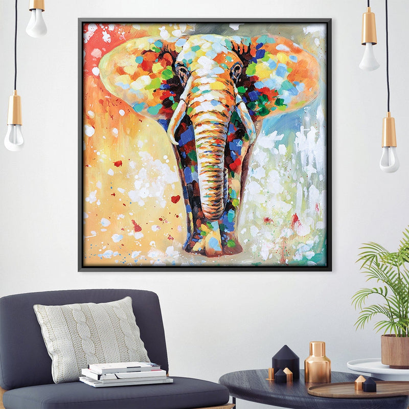 Painted Elephant Oil Painting