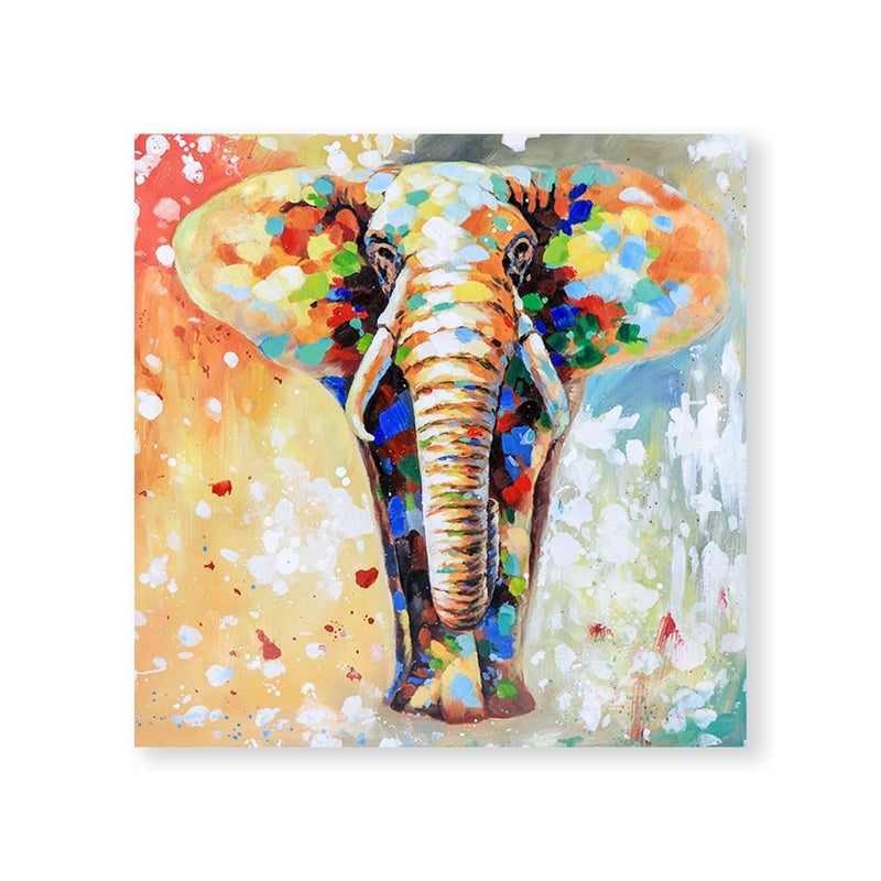 Painted Elephant Oil Painting