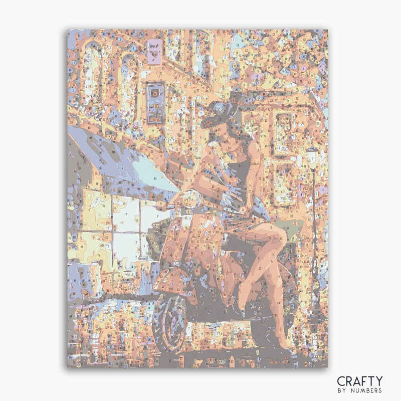 Painting Of Scoter Women In Italy
