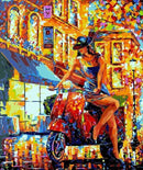 Painting Of Scoter Women In Italy