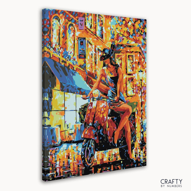 Painting Of Scoter Women In Italy