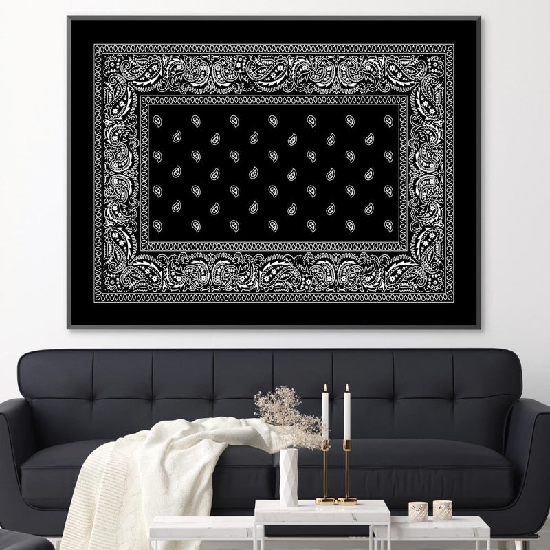 Paisley Bandana - Black Canvas