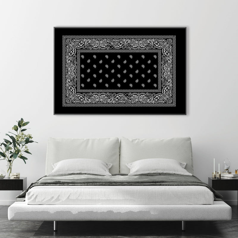 Paisley Bandana - Black Canvas