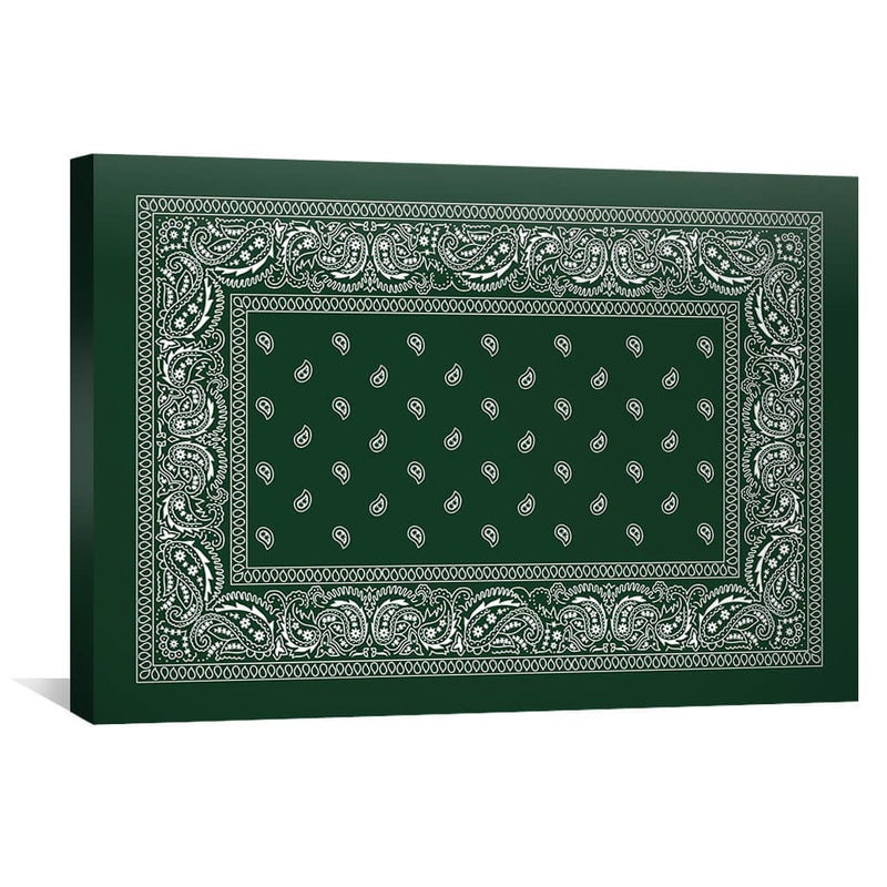 Paisley Bandana - Green Canvas