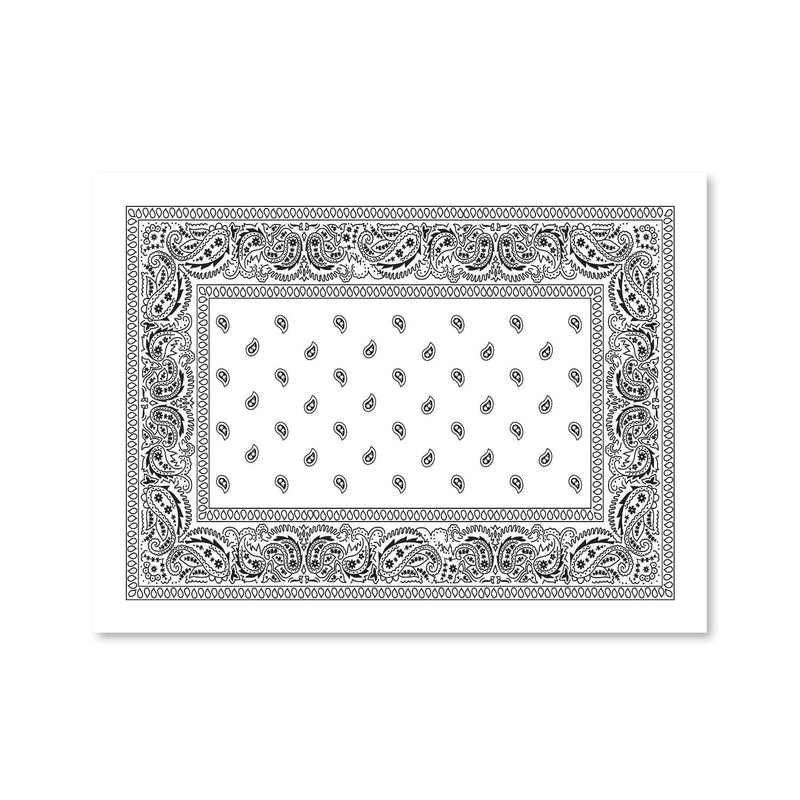 Paisley Bandana - White Canvas