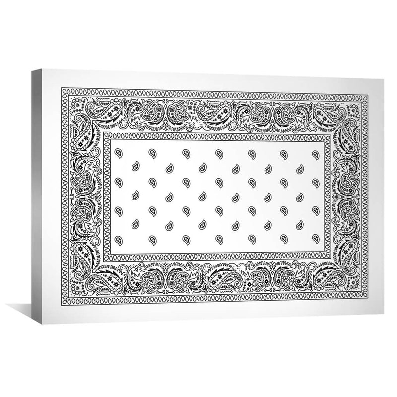 Paisley Bandana - White Canvas