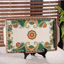 GobekUsa Ice Crack Tray: Moroccan Food Plate, Middle East Holder Tray for Home Kitchen