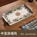 GobekUsa Ice Crack Tray: Moroccan Food Plate, Middle East Holder Tray for Home Kitchen