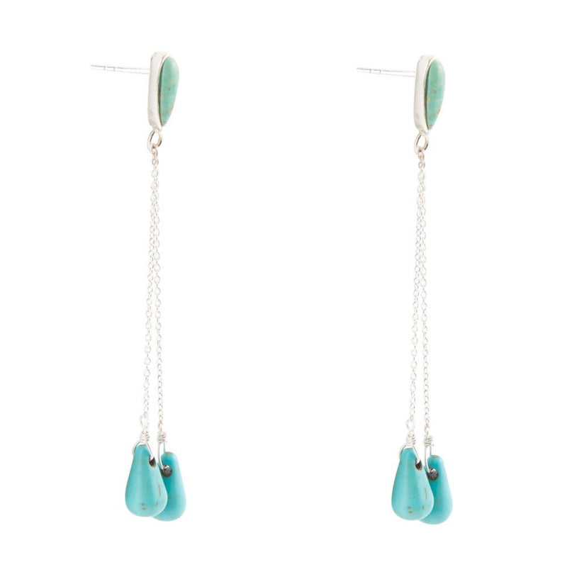 Palios Turquoise Cascade Post Earrings