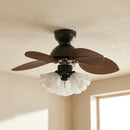 Palm Leaves Flower Shape Ceiling Fan Light