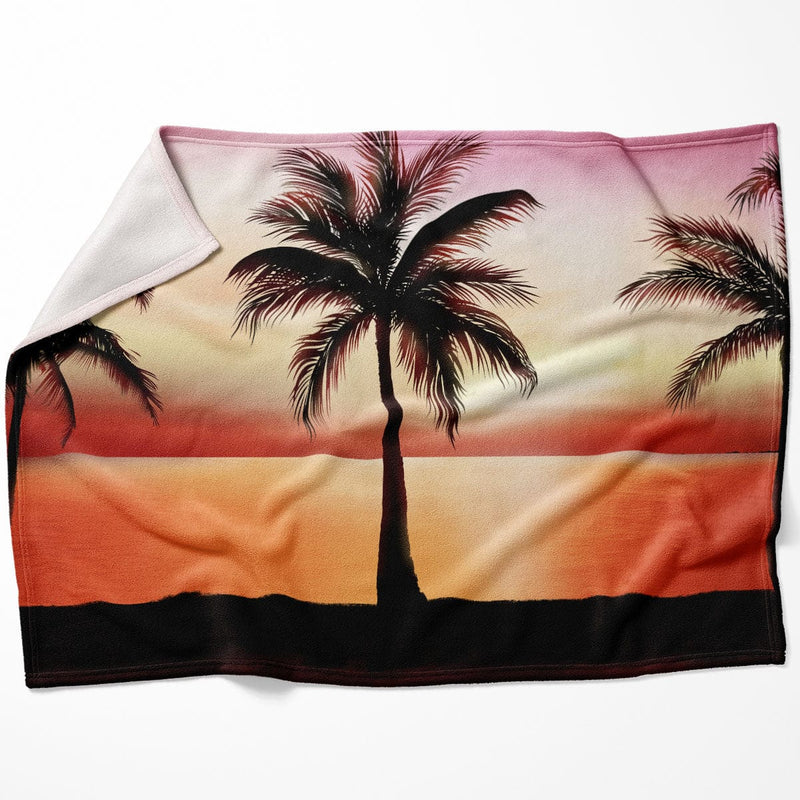 Palm Tree Horizon Blanket