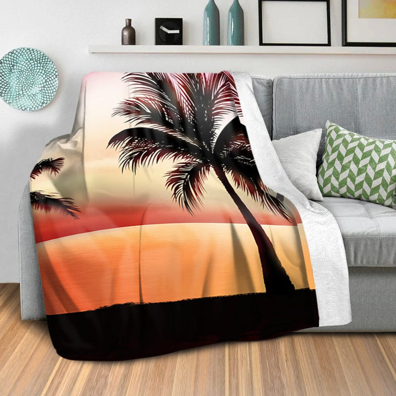 Palm Tree Horizon Blanket