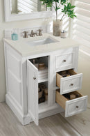 James Martin De Soto 30" Single Bathroom Vanity, Bright White