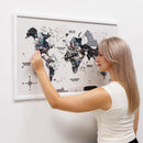 3D Wooden Panel World Map - Nordik