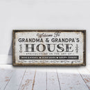 Grandma & Grandpas House Canvas Sign | Personalizable Grandparent Gift