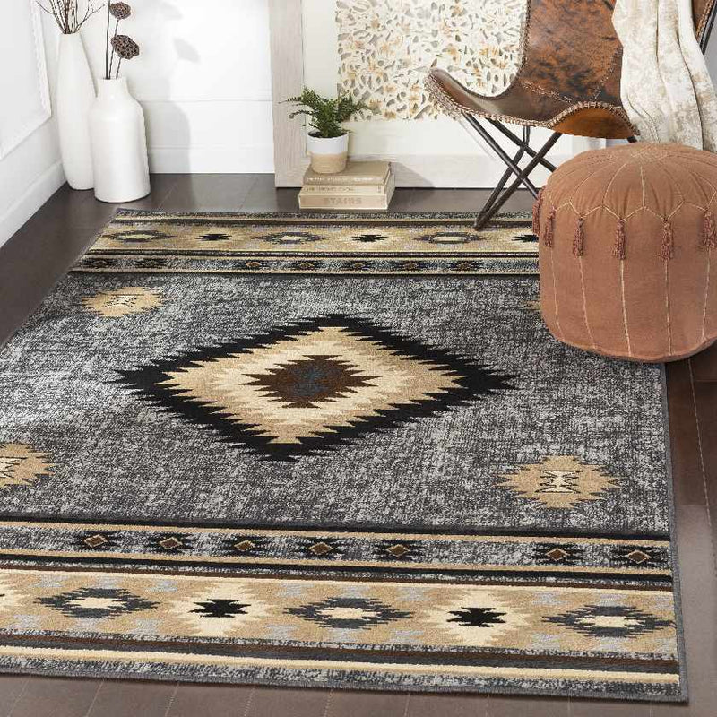 Oxbow Rustic Charcoal Area Rug