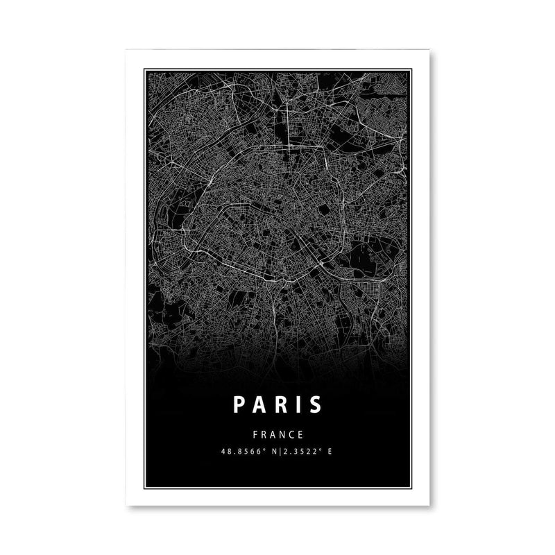 Paris Black Canvas