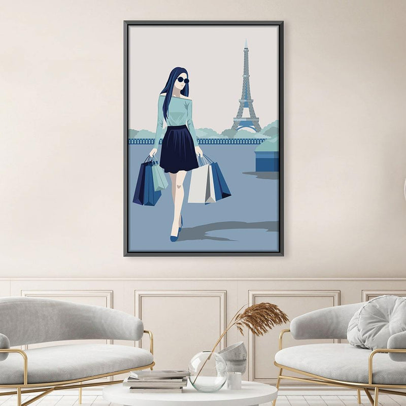 Paris Shopping Canvas