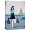 Paris Shopping Canvas