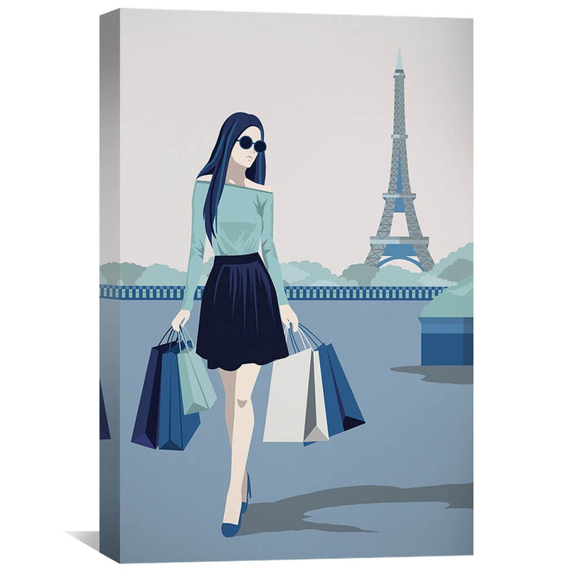 Paris Shopping Canvas