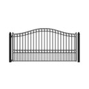 [12-18FT] Heavy-Duty Paris-Style Galvanized Steel Single-Swing Driveway Gate (SAK78643)