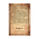 Paris Vintage Map Canvas