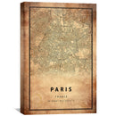 Paris Vintage Map Canvas