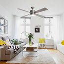 52" Bucholz Industrial Ceiling Fan with Dimmable LED Light