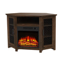 45" Corner Electric Fireplace TV Stands Console Table Insert 18" Electric Fireplace with 2 Metal Mesh Doors