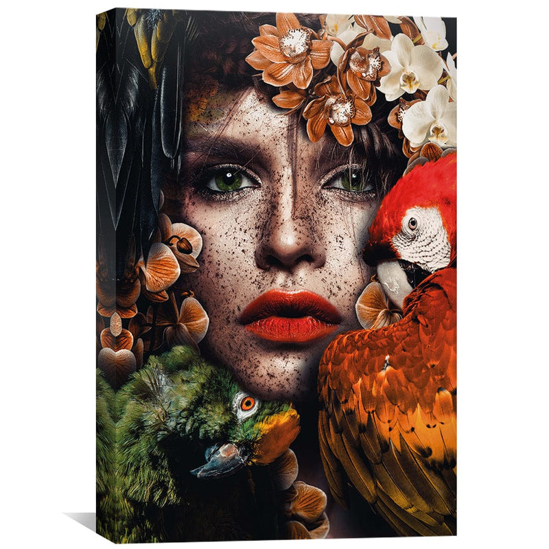 Parrot Woman Canvas