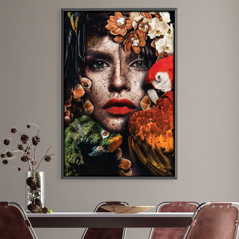 Parrot Woman Canvas