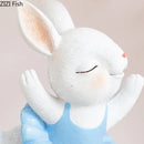 GobekUsa Ballet Rabbit Dancer Sculpture - Cute Ballerina Statue for Modern Desk Decor