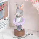 GobekUsa Ballet Rabbit Dancer Sculpture - Cute Ballerina Statue for Modern Desk Decor