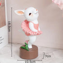 GobekUsa Ballet Rabbit Dancer Sculpture - Cute Ballerina Statue for Modern Desk Decor