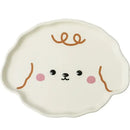 Pastel blue cloud tulip cartoon dog ceramic plate dining room tableware by Decorbites