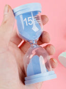Pastel blue & pink hourglass sand timer set for kids bedroom decor by Decorbites