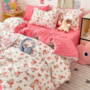 GobekUsa Cartoon Pattern Cotton Bed Sets Quilt Cover Sheet Pillowcase Bedclothes