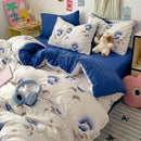 GobekUsa Cartoon Pattern Cotton Bed Sets Quilt Cover Sheet Pillowcase Bedclothes