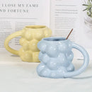 Pastel bubbly grape ceramic mug kitchen milk cup gift by Decorbites
