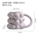 Pastel bubbly grape ceramic mug kitchen milk cup gift by Decorbites